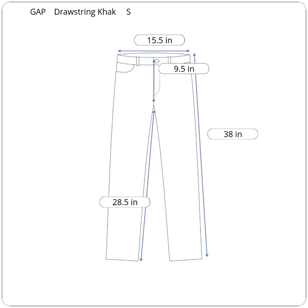 Pre- Vintage Gap Drawstring Button-Fly Khakis - image 4